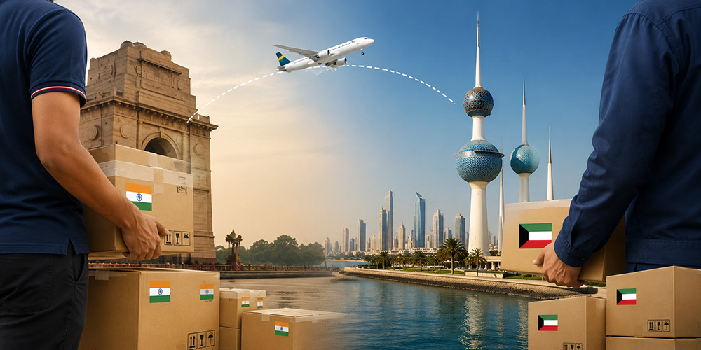 Send courier from India to Kuwait