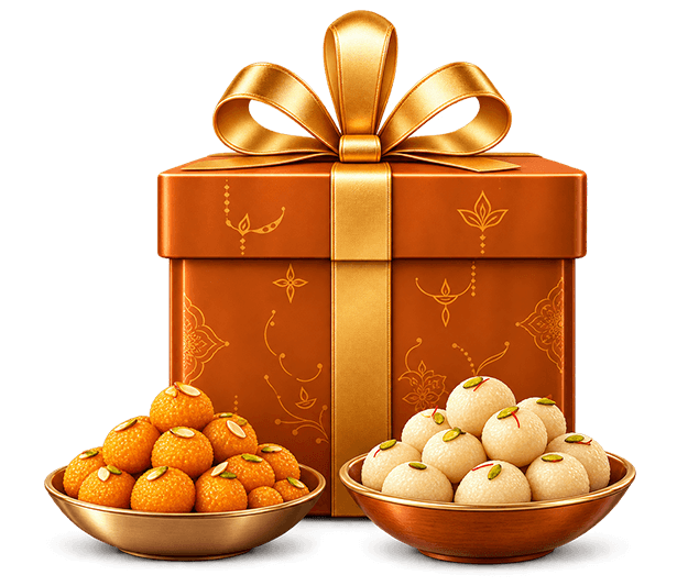 Diwali gift box with sweets