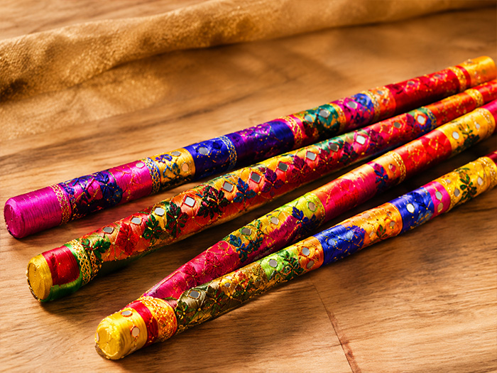 Dandiya sticks (wooden/painted)