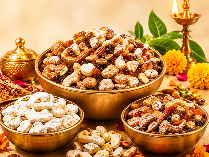 Dry fruits & mithai for post-Garba gifting