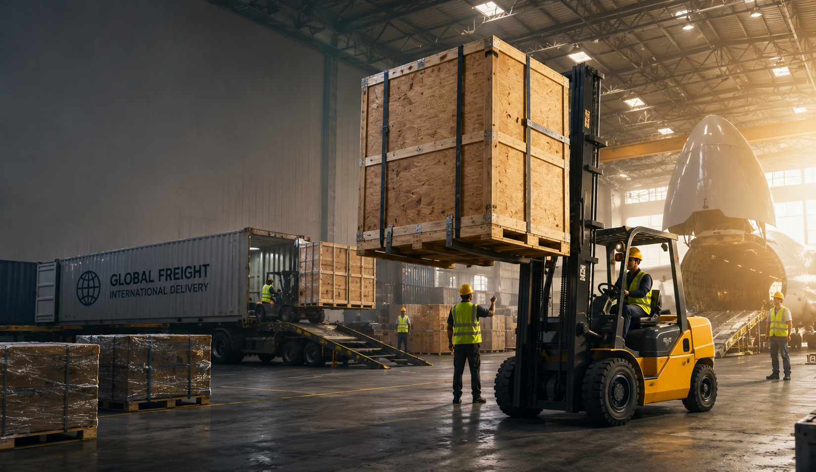 International parcel shipment undergoing customs clearance with shipping documents and tracking support.