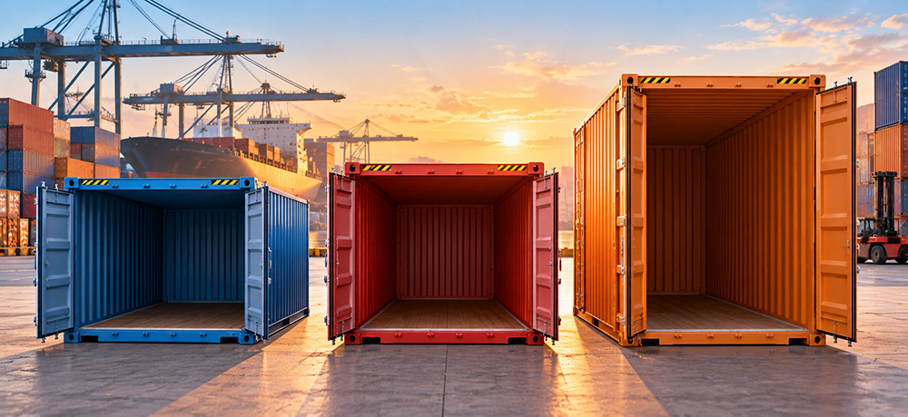 20ft, 40ft and 40ft high cube container sizes compared