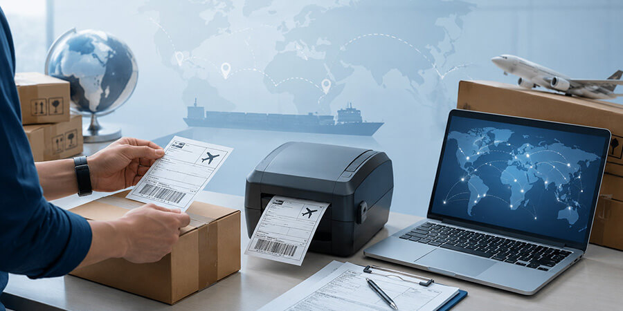 International shipping label and waybill preparation guide for overseas courier shipments