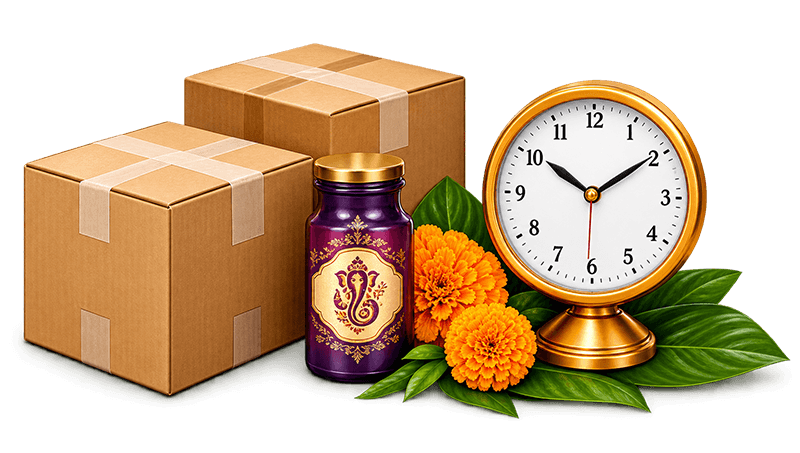 Parcel boxes with clock