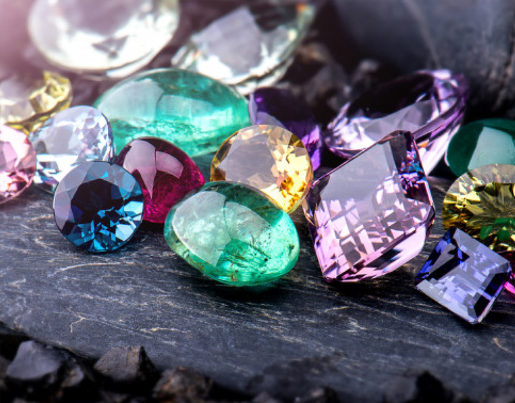 Precious stones, gems and jewelry