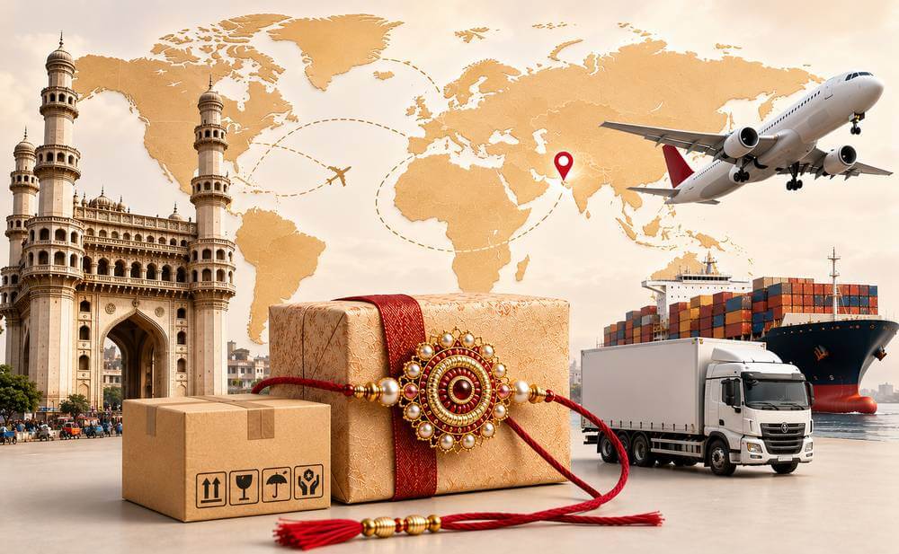 Rakhi courier from Hyderabad for international Rakhi delivery through Atlantic Courier
