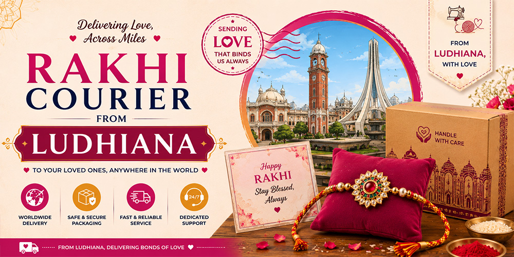 Rakhi courier from Ludhiana for international Rakhi delivery through Atlantic Courier