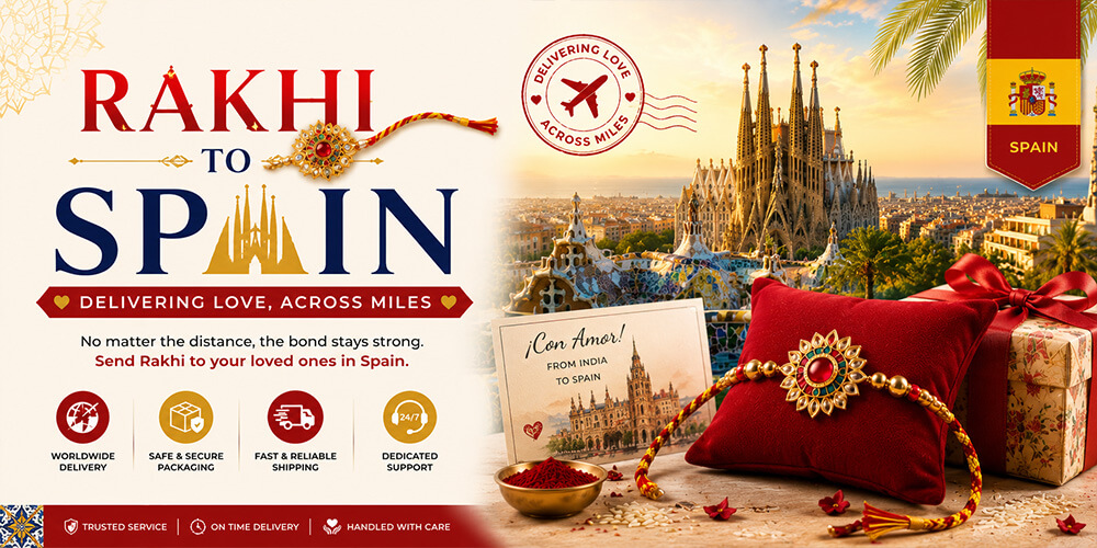 Send Rakhi to Spain from India through Atlantic International Express