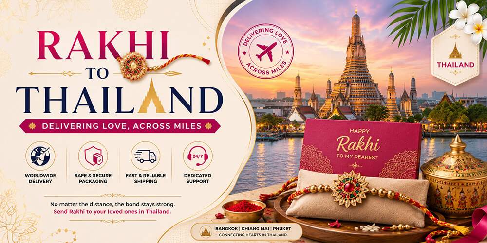 Send Rakhi to Thailand from India through Atlantic International Express