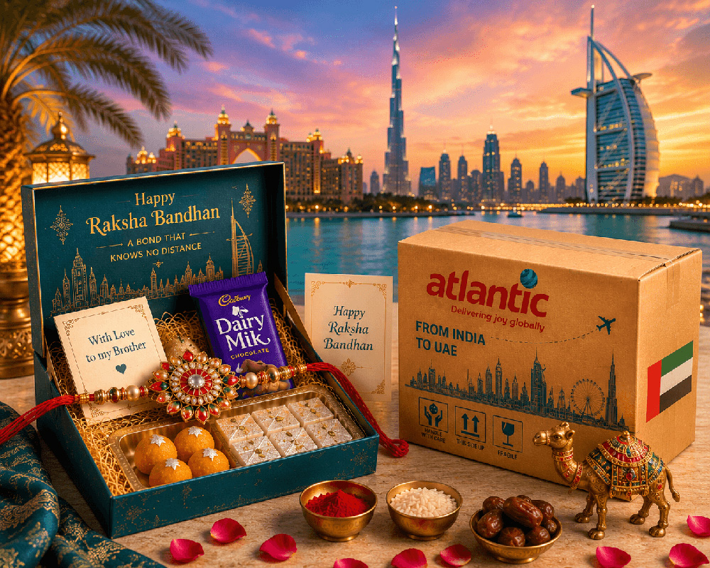 Send Rakhi to Abu Dhabi from India through Atlantic International Express