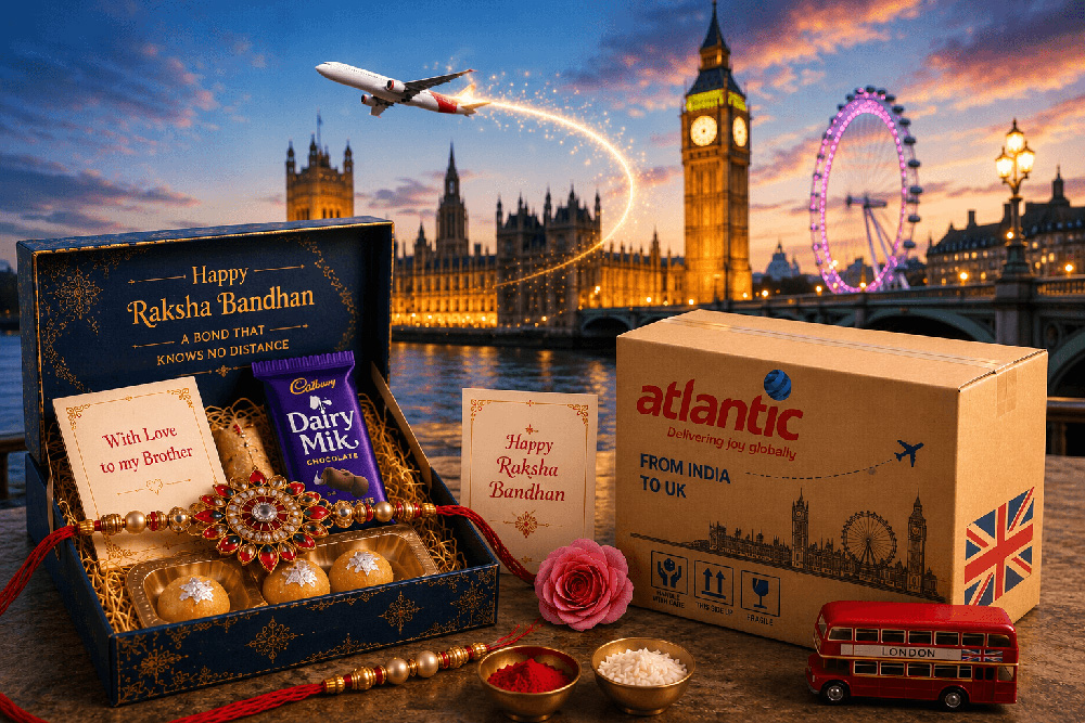 Send Rakhi to London from India through Atlantic International Express