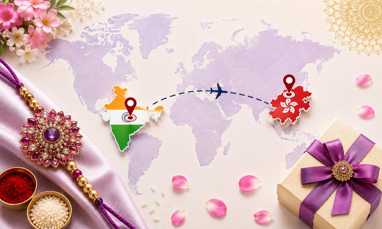 Send Rakhi to Hong Kong from India with Atlantic International Express